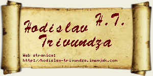 Hodislav Trivundža vizit kartica